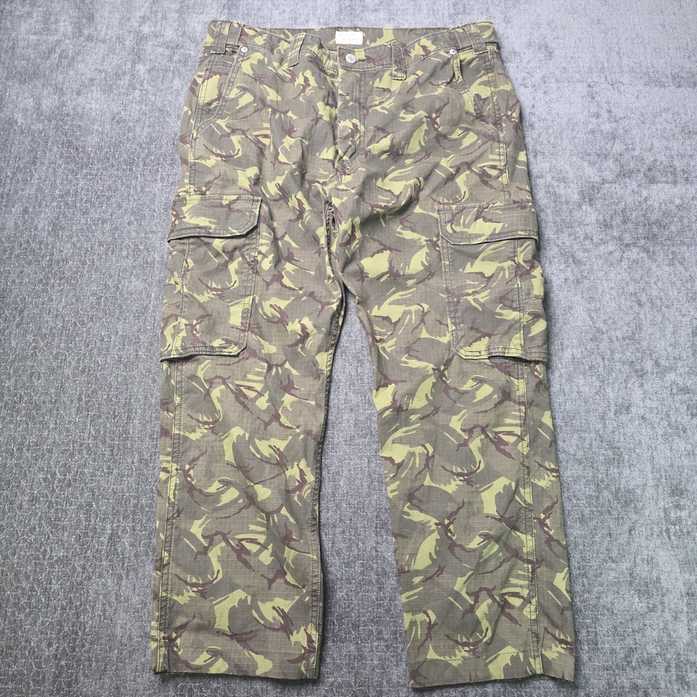 Levis Camo Cargo Pants Womens 36x25 Capri Ripstop Canvas Utility Camouflage